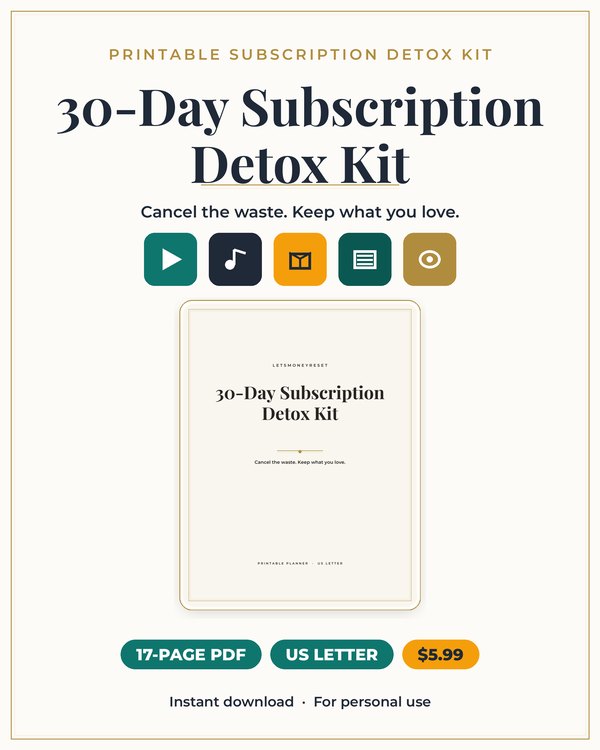 30-Day Subscription Detox Kit cover