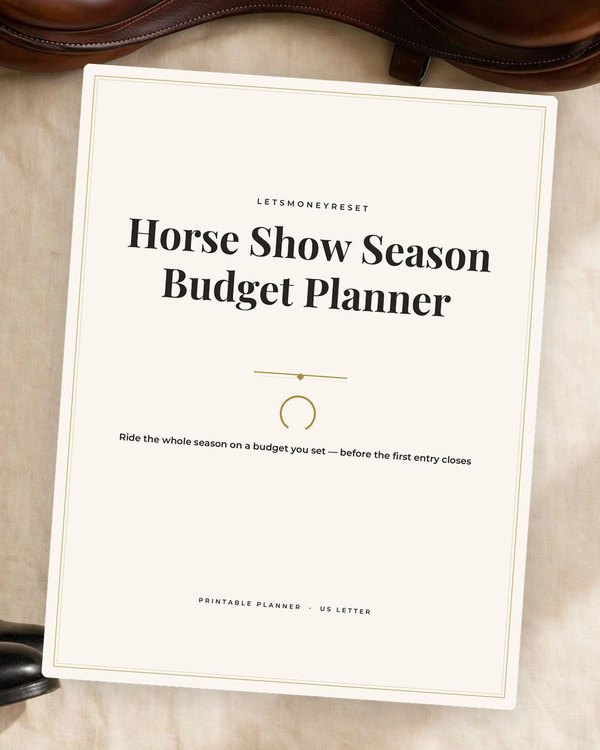Equestrian Show Season Budget Planner cover