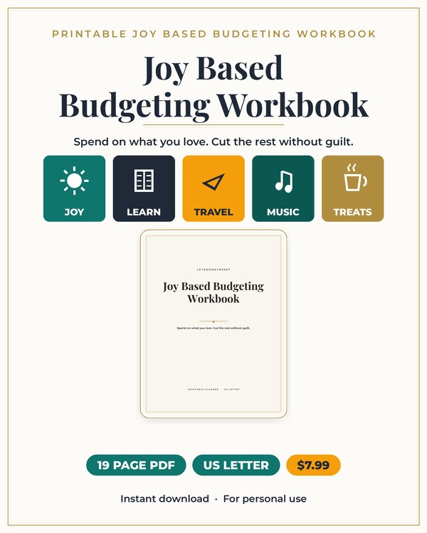 Joy Based Budgeting Workbook cover